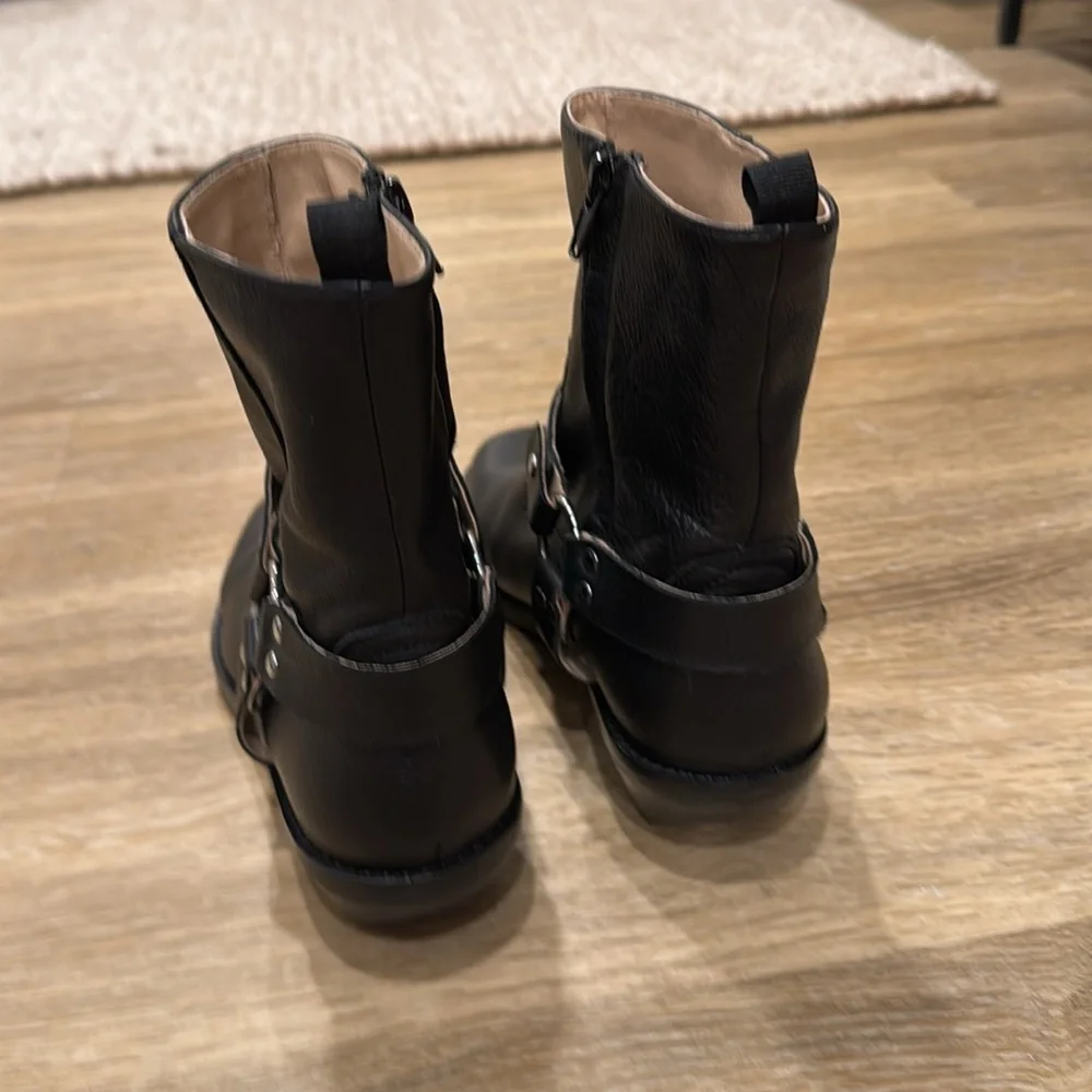 Leather Moto Boots - Picture 5 of 8